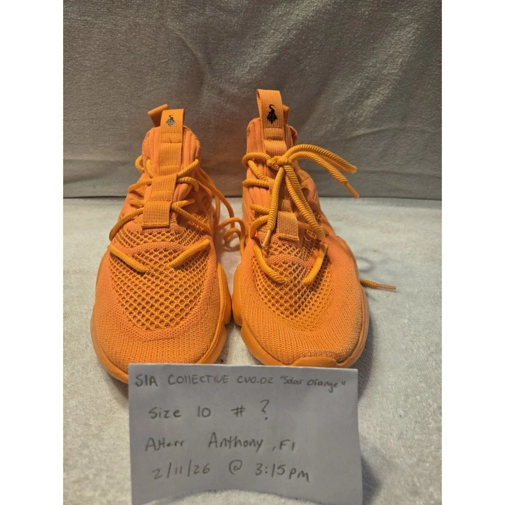 SIA Collective CU.02 Solar Orange Mens Size 10 Knit Chunky Sneakers